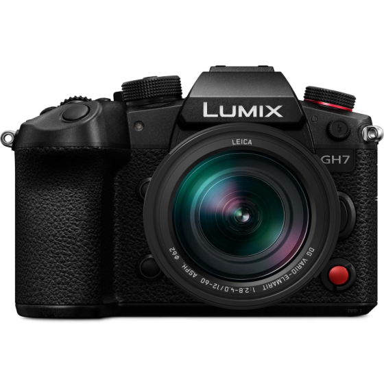Panasonic Lumix DC-GH7LE Mirrorless Micro Four Thirds Camera with Leica DG Vario-Elmarit H-ES12060 Lens, 25.2MP, C4K/4K 4:2:2 60/50p Phase Hybrid AF, Active IS, OLED Viewfinder, Black